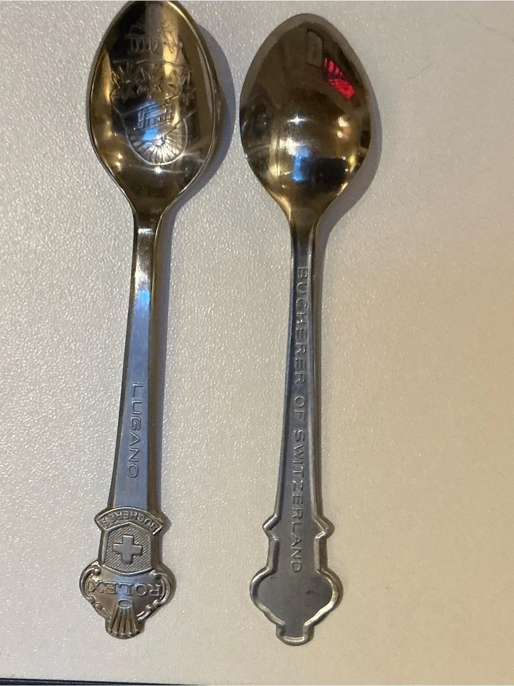 Rolex Silver Tone Commemorative Pair of Spoons